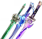 5★ Primordial Jade Cutter , Haran Geppaku Futsu , Mistsplitter Reforged
